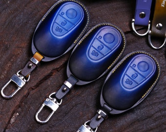 Mercedes 2012-2025 GLC, GLS, GLk, C, E, G, M, R, S AMG, Handmade Leather Key Fob Cover – Ultra Premium Personalized Keyless Protector Case