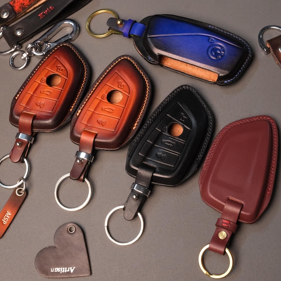All BMW X5 Leather Key Fob Case for 2010-2025 Bmw X3 X4 X6 X7, BMW