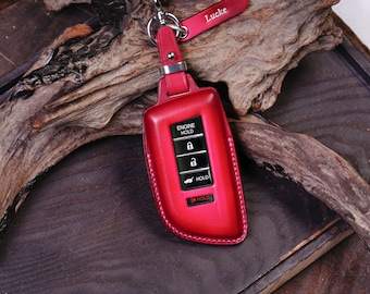 Acura 2006-2025 Leather Key Fob Cover for  - Fits MDx, Rdx, ZDX , ADX  RSX Tlx, Integra , Rlx, Tsx, Nsx, Cdx, Keyless Remote Keychain Holder