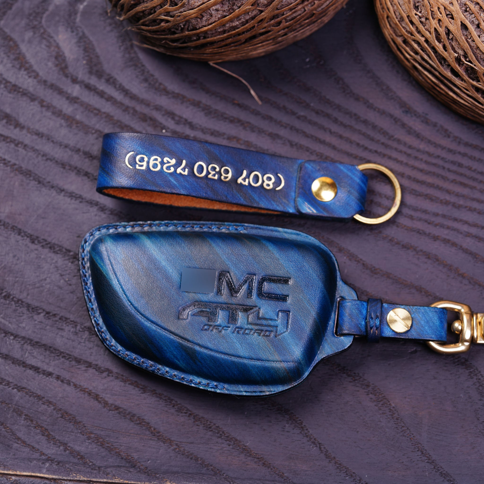 Gmc leather deals keychain