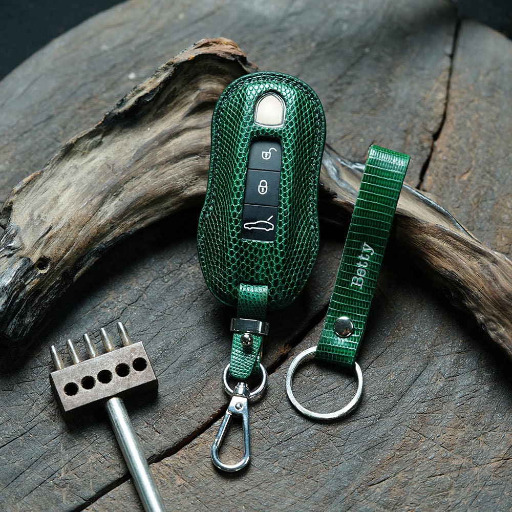 小物 LIZARD EMBOSS LEATHER KEY HOLDER 蜥蜴皮钥匙扣