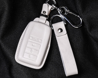Funda de cuero para llave de Acura MDX – Compatible con RDx, TLx, ILX, RLx, TSx, NSX (2006-2025) / Funda para control remoto y llavero hechos a medida.