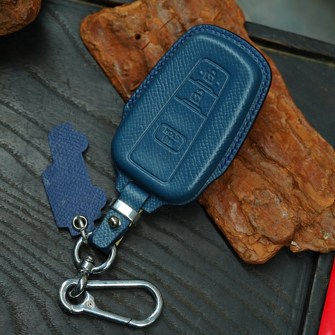Epsom Leather Key Fob Cover 4runner RAV4 Venza Bz4x 2022-2024 Keyless ...