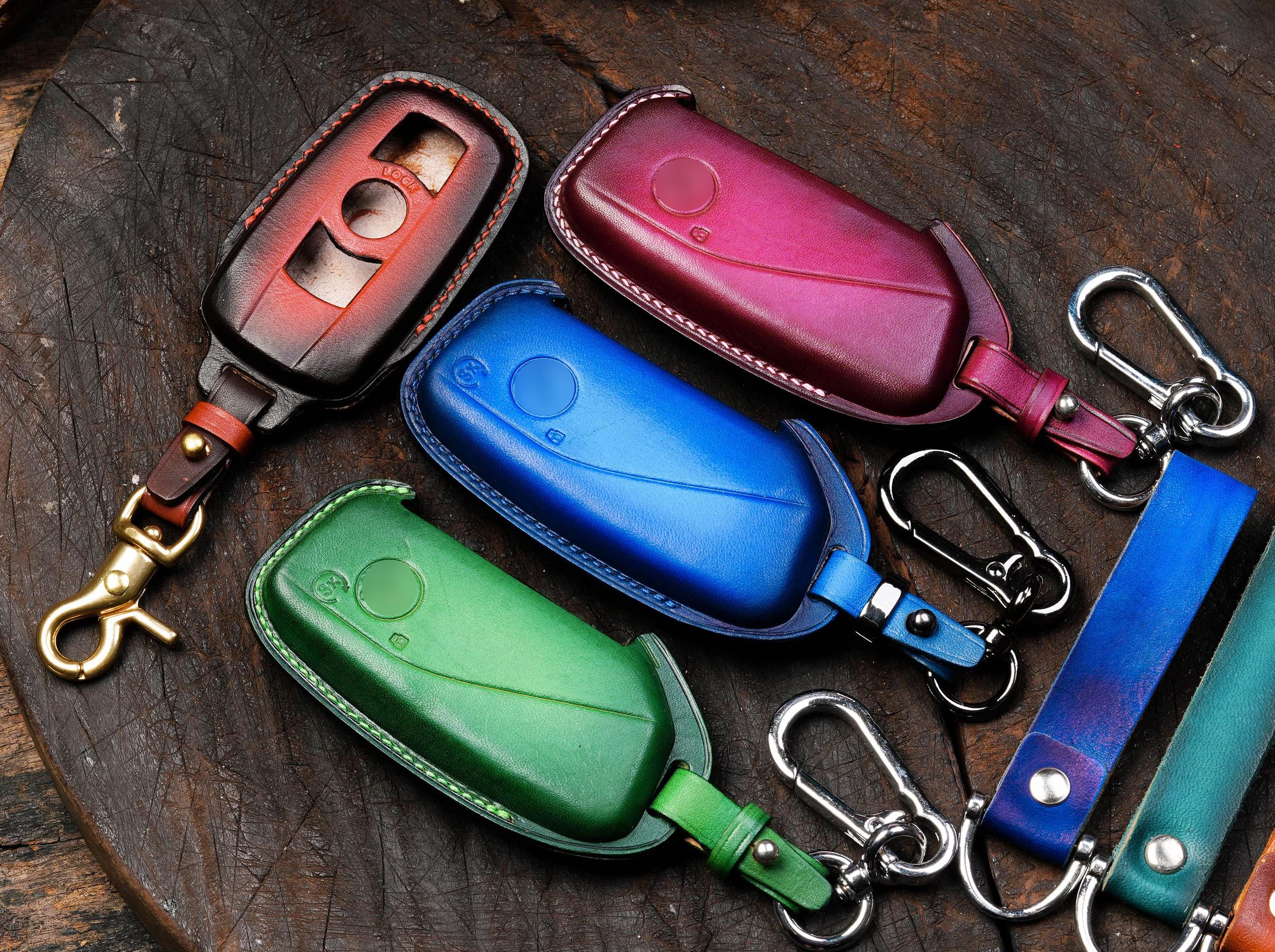 BMW X5 X6 X7 X3 Key Fob Cover – Leather Key Case for BMW I7 M3 M5