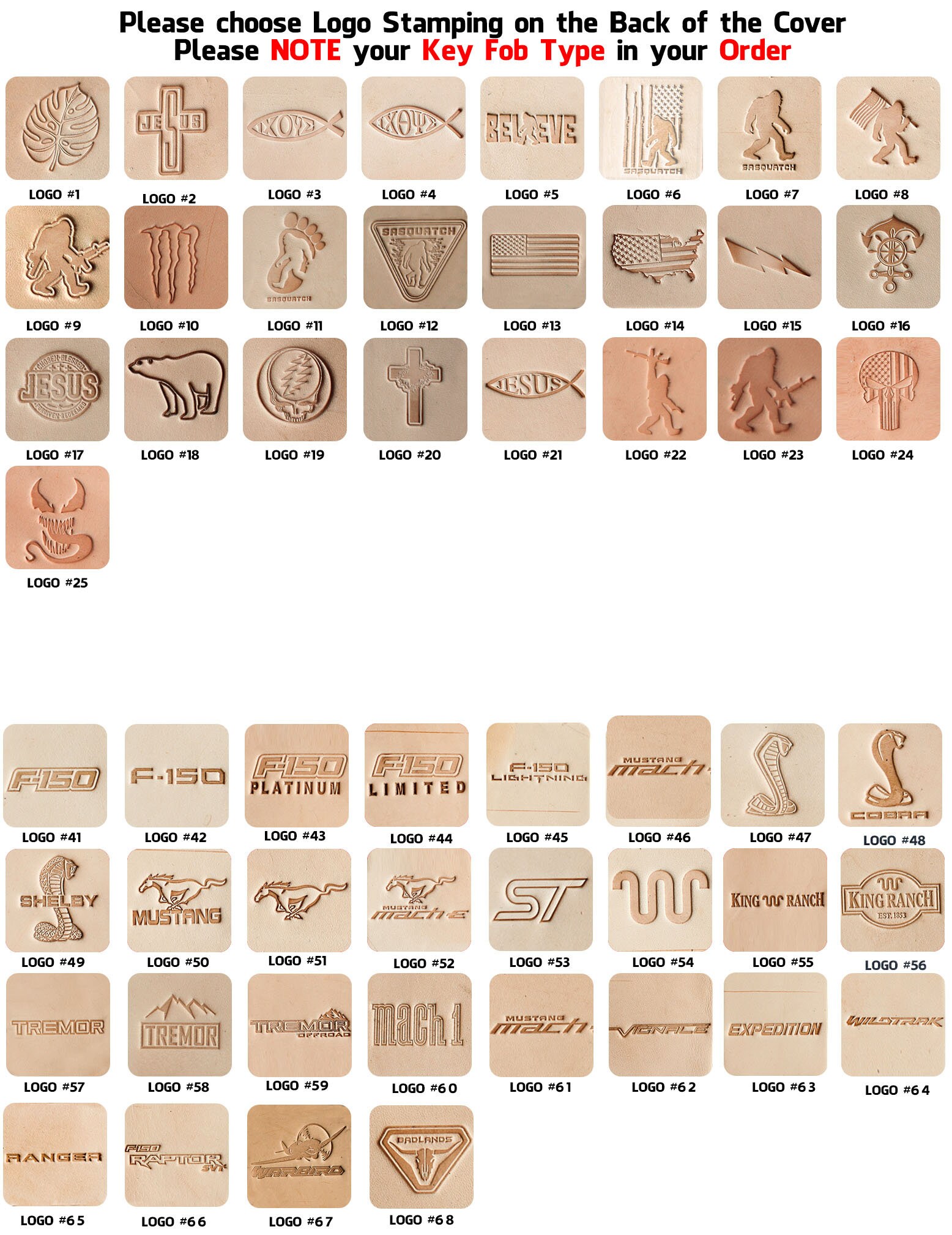 20212024 Ford Bronco Sport Stamp Logo Key Fob Cover Leather Etsy