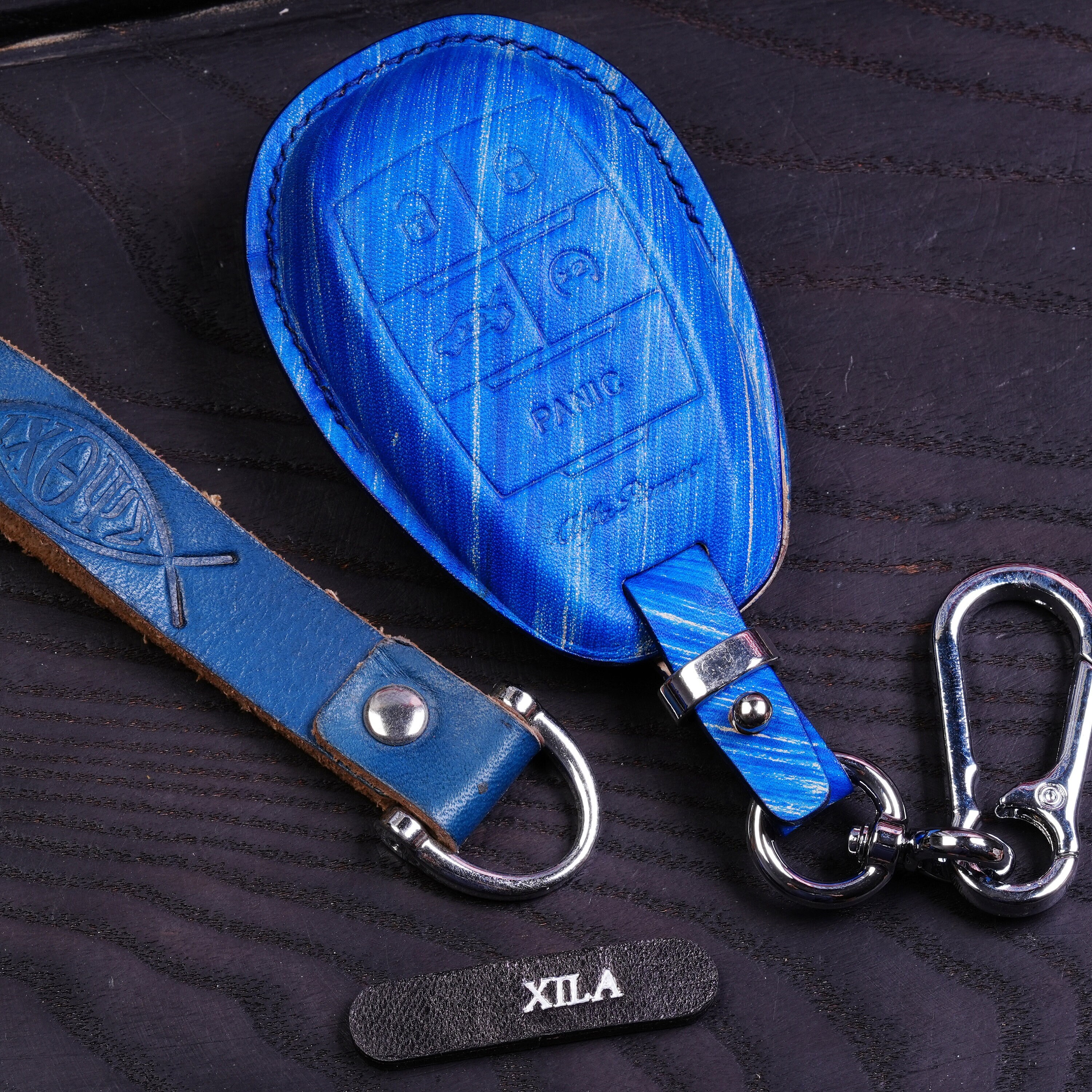 Auto Leren Sleutelhanger Tas Voor Alfa Romeo Giulia Stelvio