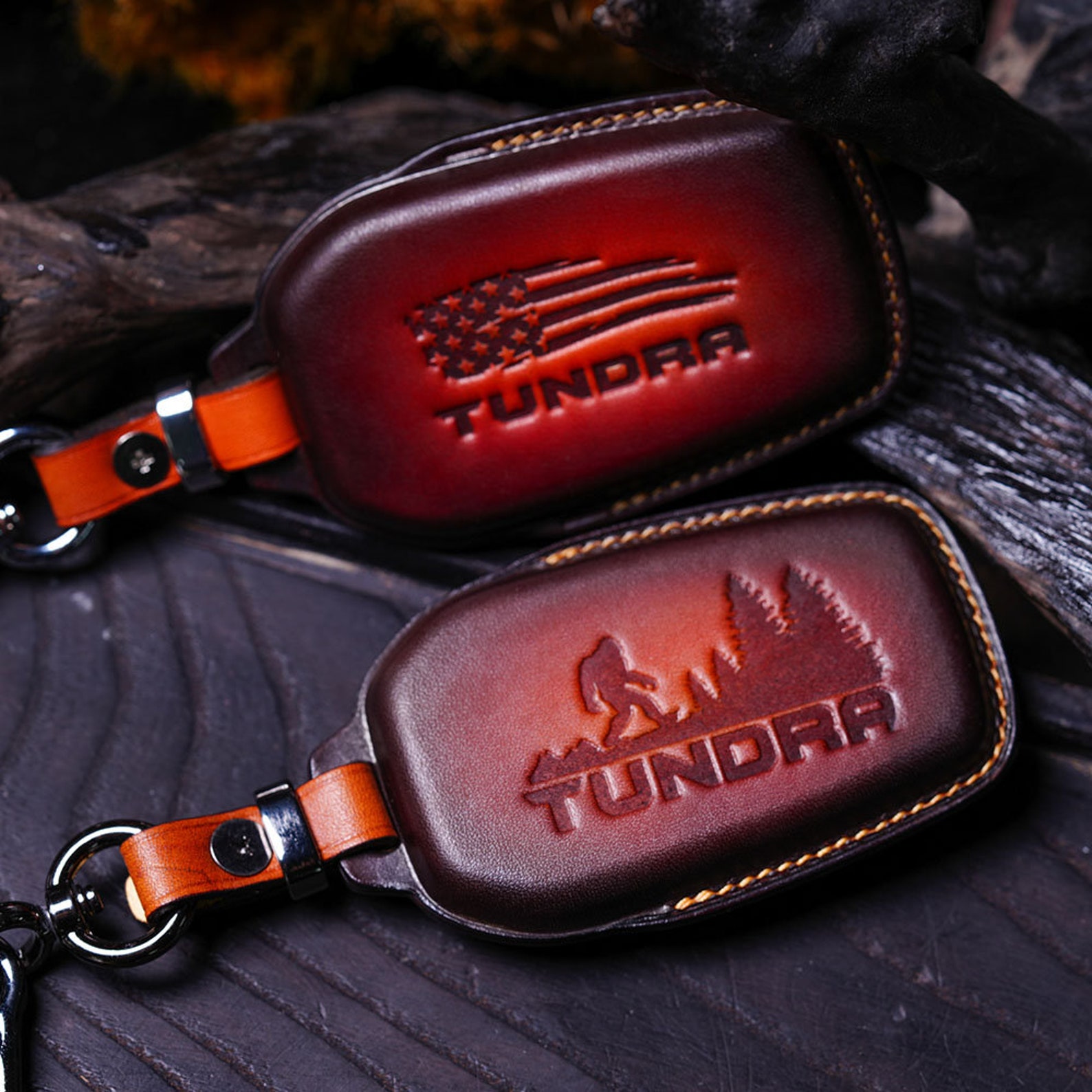 Toyota Tundra 2012-2025 Tacoma Key Fob Cover, Leather Case & Keychain ...
