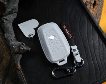 Alla BMW lädernyckelfodral för BMW X7 X5 G07, iX i7 M8, BMW 3-7-serien – Snygga personliga nyckelfria fjärrkontrollshållare, BMW-tillbehör