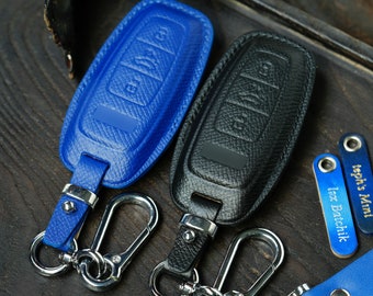 All Audi 2007-2025 Key Fob Cover - Custom Leather for Audi Q5 SQ5 Sportback PHEV  e-tron  Q3 4 7 A3...A8 TT R8 SQ8 - Handcrafted Key Holder