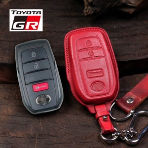 GR Corolla Leder Schlüsselanhänger Cover 2023-2024, Keyless Schlüsselanhänger, GR Zubehör, Geschenk für Ihn 2022-2023 Schlüsseletui mit Kette, Geburtstagsgeschenk