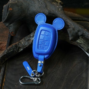 Graziosa copertura per orecchie da topo per portachiavi Elantra, Accent, Azera, Mistra, Solaris, Equus, Santa Fe, accessorio per custodia con fondina per telecomando. Regalo di Natale.
