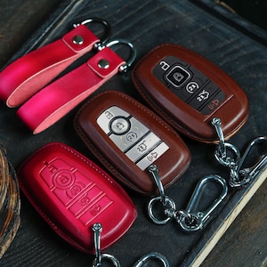 Lincoln 2006-2025 Sleutelhanger Beschermhoes Navigator Continental Aviator Corsair Nautilus Lederen Keyless Remote Houder Lincoln voor Mannen Vrouwen