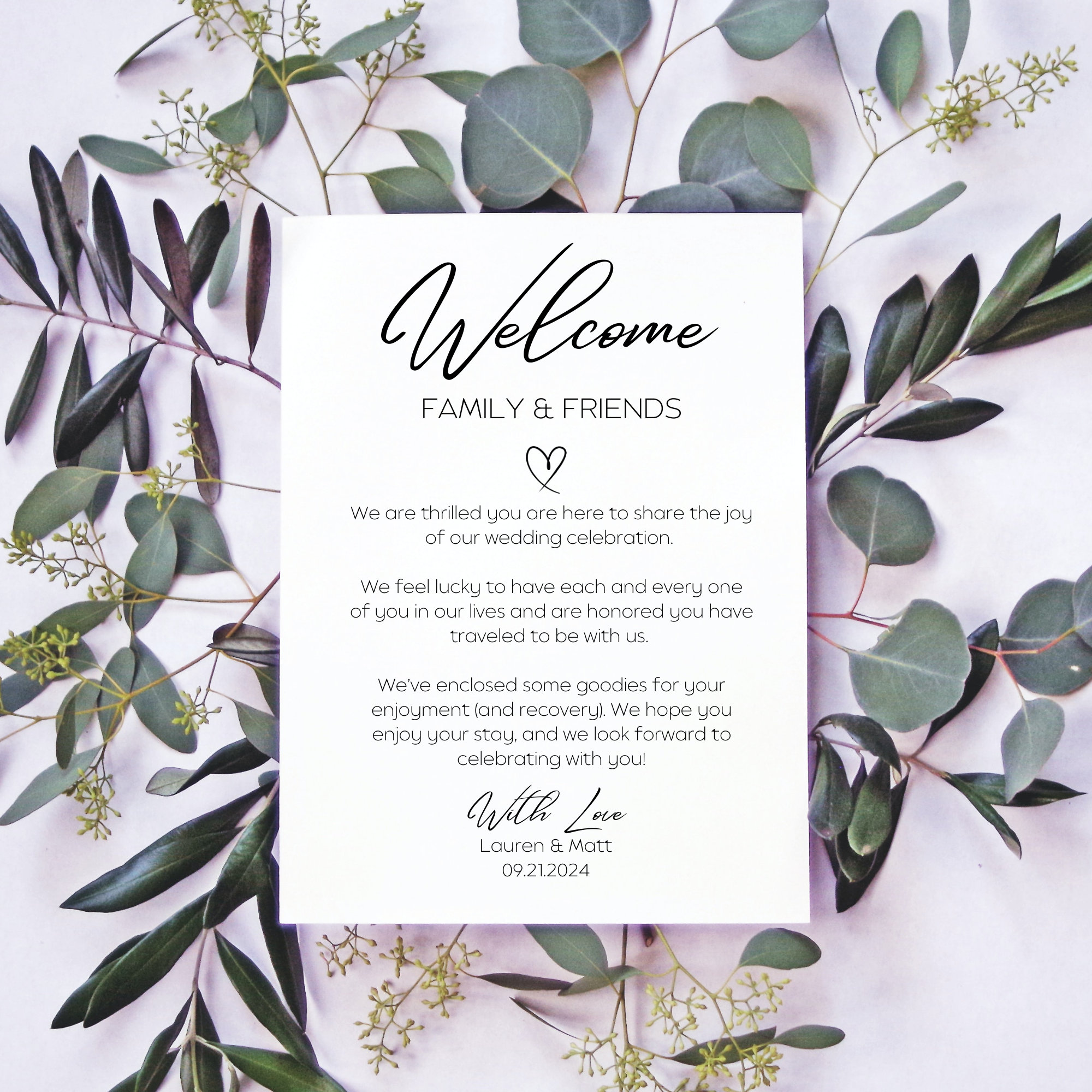 Image 9 for Wedding Welcome Letter Template