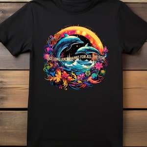 Dolphins, Trippy T-shirt, Psychedelic, Space, Aliens