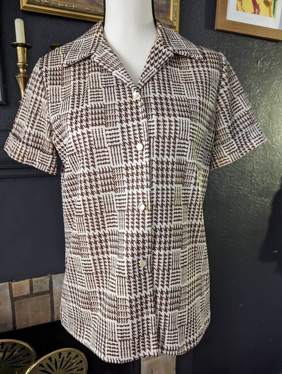 Vintage 1970s Cream Button Down Shirt Vintage 1970s Cream Button Down Shirt
