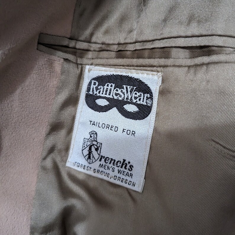 Vintage Men's Wool Camel Tan Blazer Sports Coat Custom Raffles Wear Sz ...