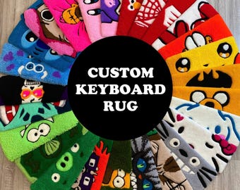 Apoio de pulso para teclado 3D personalizado com acabamento acolchoado | Tapete de anime personalizado esculpido à mão | Almofada para teclado mecânico sob medida | Retrato personalizado de animal de estimação - Presente para gamer