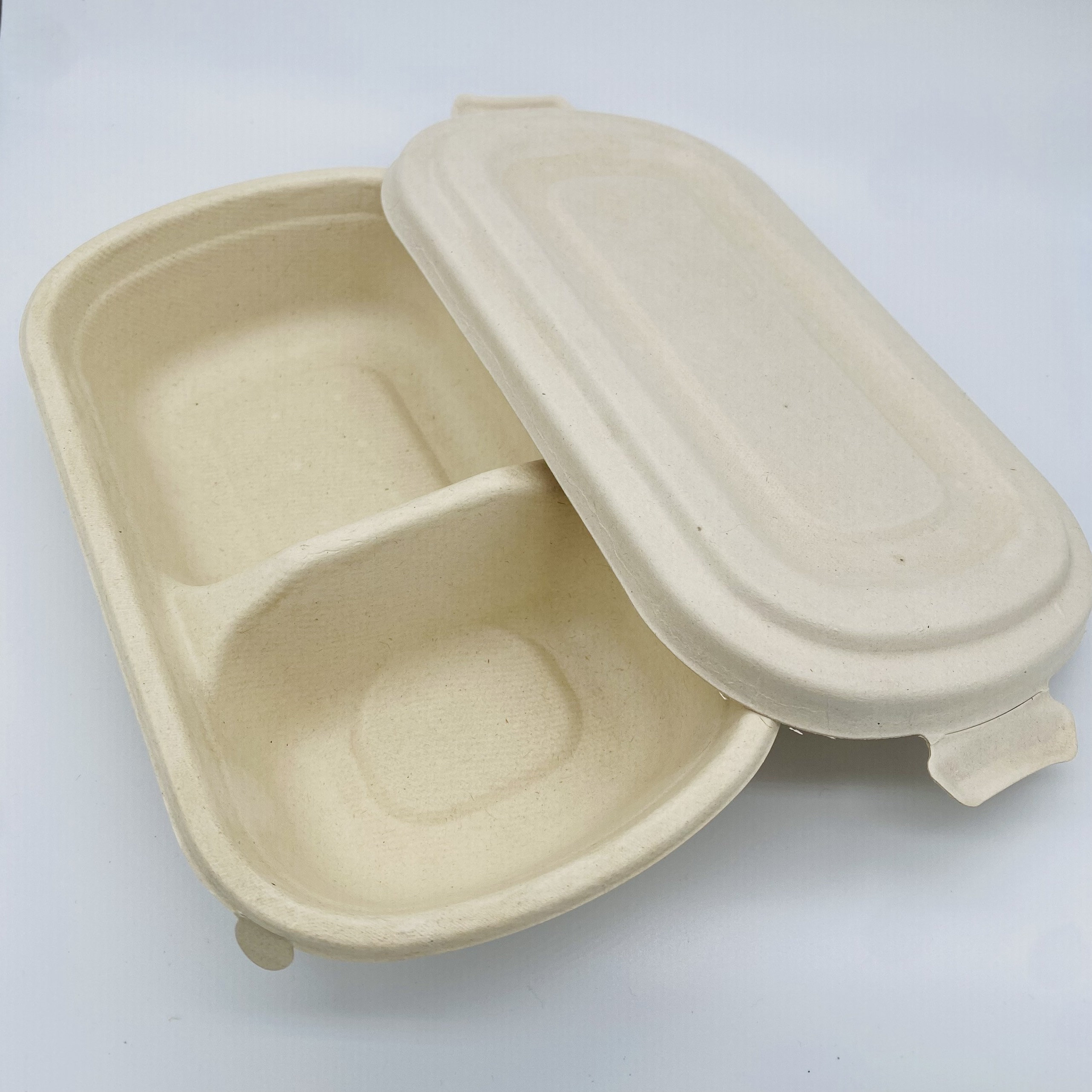 Pulp Tek Square Clear Plastic Dome Lid - Fits 3 Compartment Bagasse Salad  Plate - 100 count box