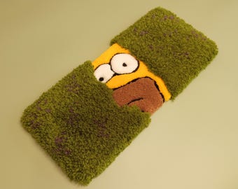 Homer Simpson Repose-poignet capitonné Buissons, Support pour clavier Meme, Décoration de bureau en laine douce