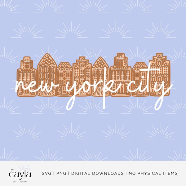 New York City PNG, png ONLY, Gingerbread Village Design, Christmas in the City, NYC Holidays