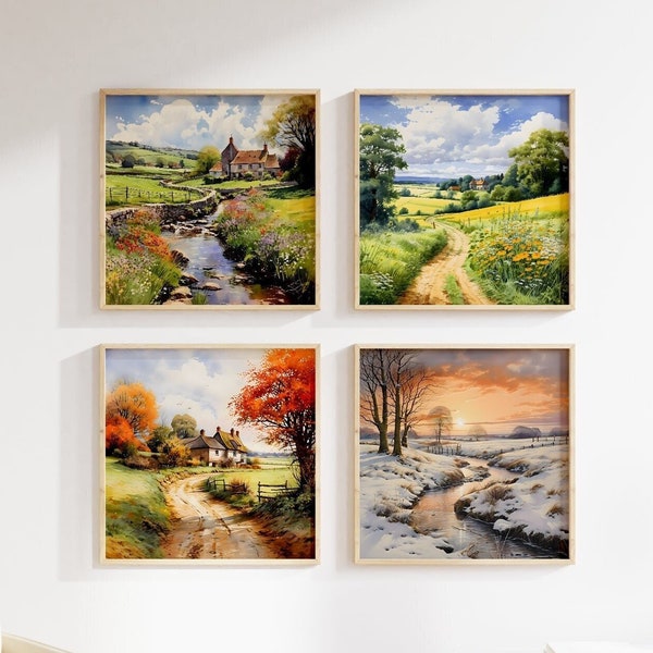 Four Seasons Landscapes Set of 4