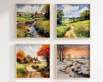 Four Seasons Landscapes Set of 4