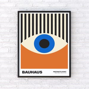Poster Bauhaus Evil Eye: stampa artistica moderna di metà secolo