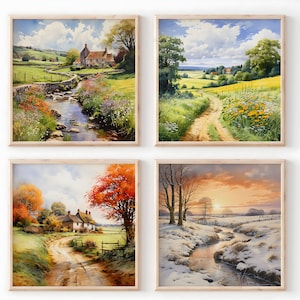 Four Seasons Landscapes Set of 4