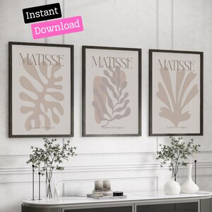 Henri Matisse Prints Set: Beige Abstract Art (Digital Download)