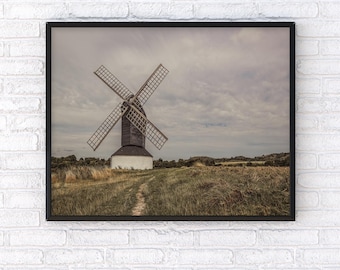 Pitstone Windmill Photography Print, Buckinghamshire Wall Art, English Countryside Landscape