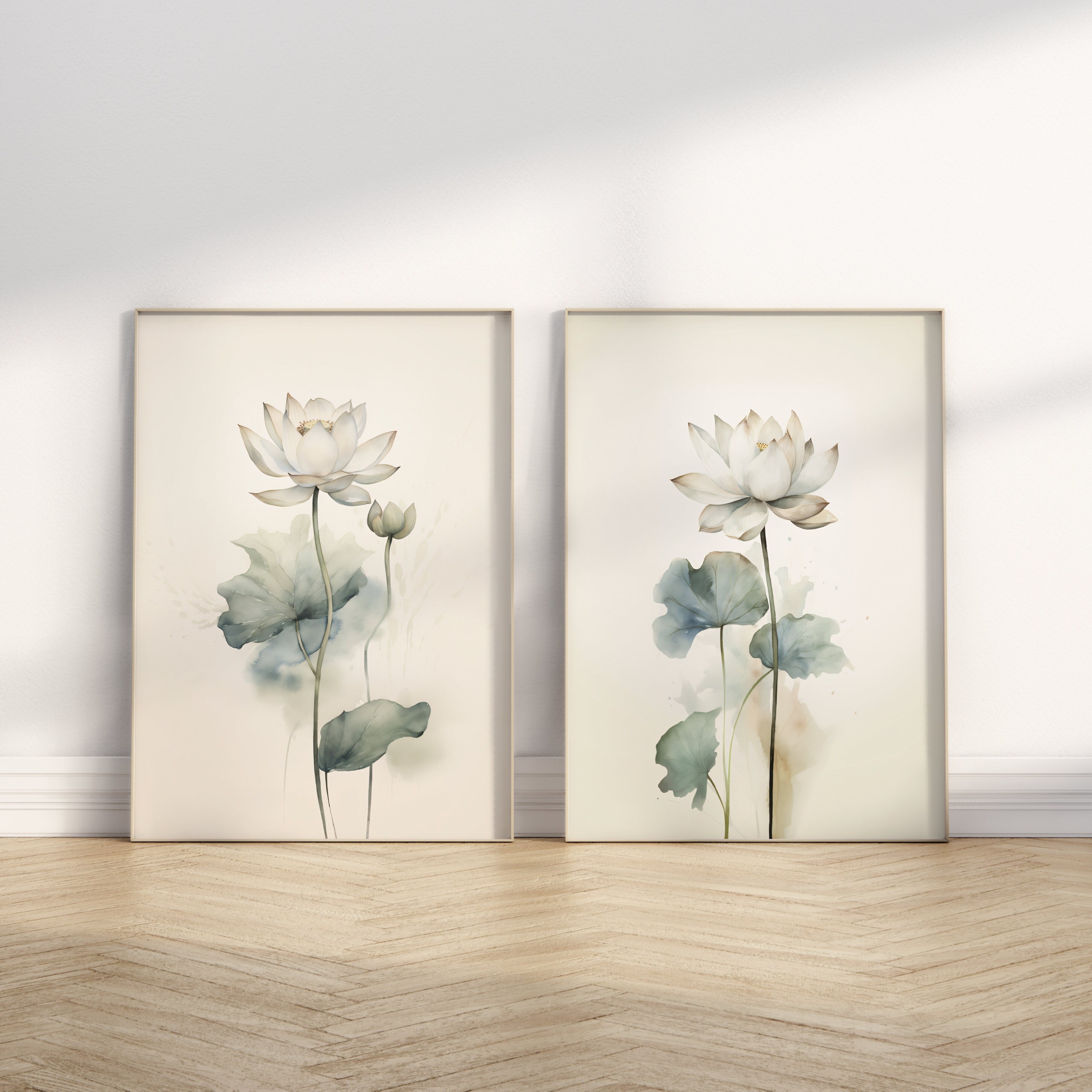 Lotus Flower Wall Art Prints: Zen Decor (downloadable) - Etsy
