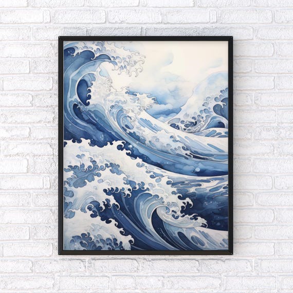 Ukiyo-e Wave Art Print - Vintage Japanese Wall Decor