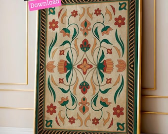 Islamitische bloemsierkunst: Arabische kalligrafie, geometrisch ontwerp (digitale download)