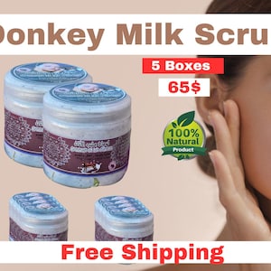 Best Donkey Milk Scrub for Sensitive Skin | Organic Donkey Milk Scrub for Radiant Skin | Hydrating Facial Scrub with Donkey Milk