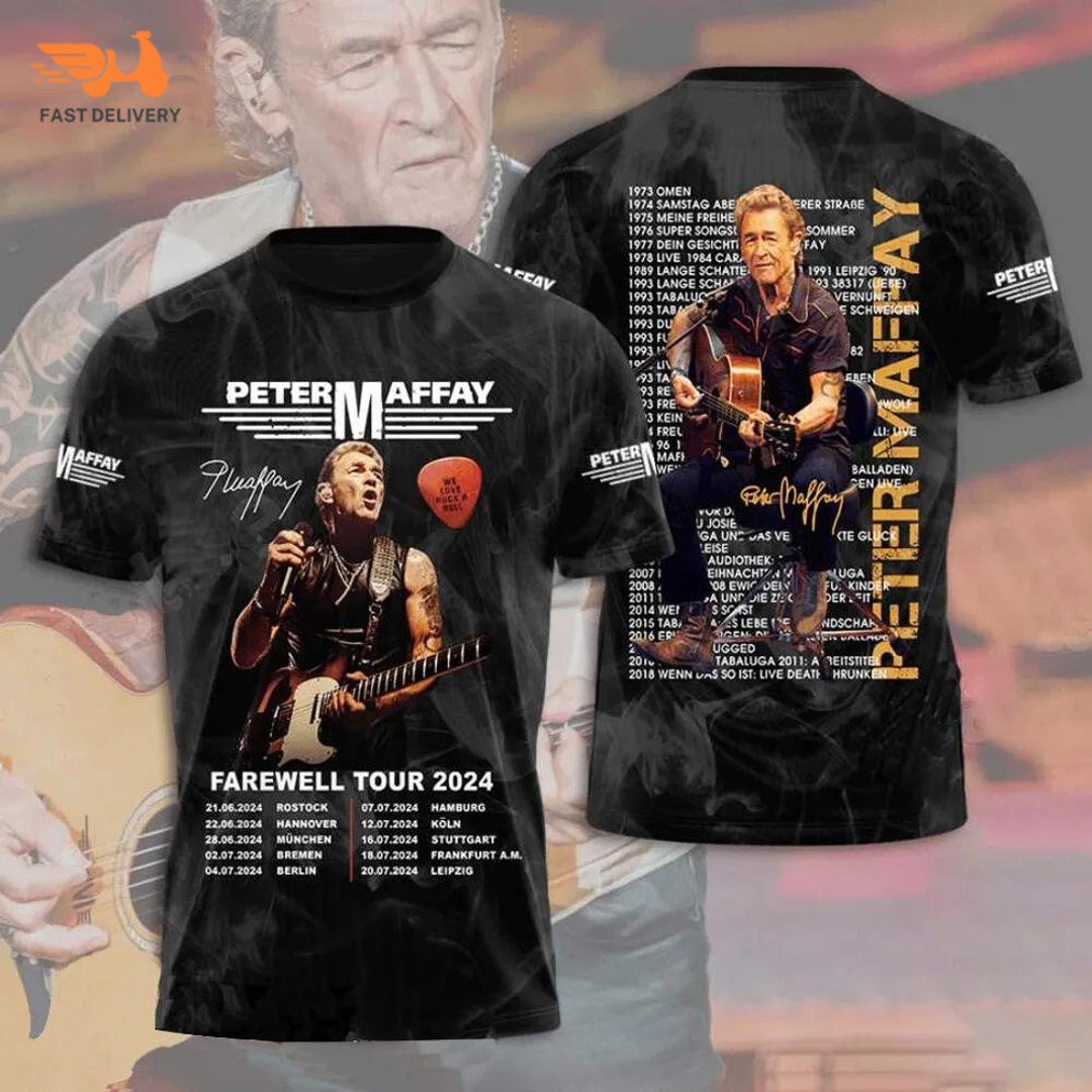Peter Maffay Farewell Tour 2024 We Love Rock 'n' Roll 3D AOP Tshirt Etsy
