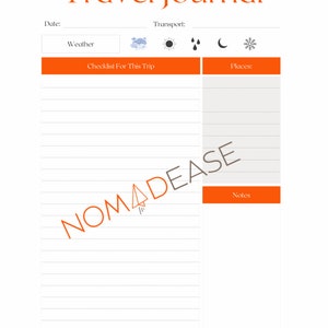 Travel Planner, Travel Checklist, Travel Itinerary, Travel Journal