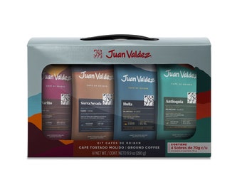 Juan Valdez Coffee of Origin Colombian Ground Coffee - Kit x 4 Sachets 280 g