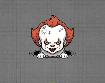 Creepy Clown- Animated Emote-  Horror Streamer Reaction Icons (PNG Digital Download)