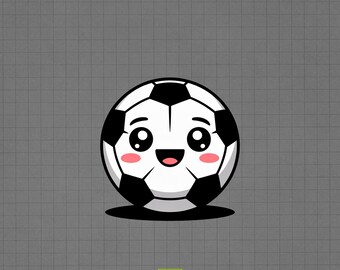 かわいいサッカーボールのTwitchエモート：アニメーション付きサッカーボールPNG（デジタルダウンロード）