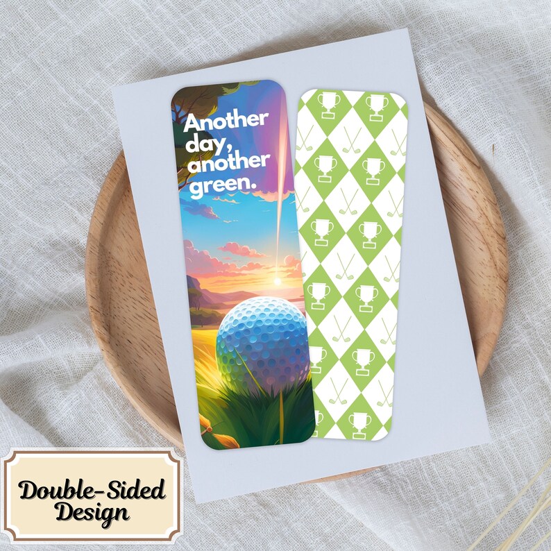 Golf Bookmarks Bookmark for Men Gift for Him Golf Gift Ideas Double ...