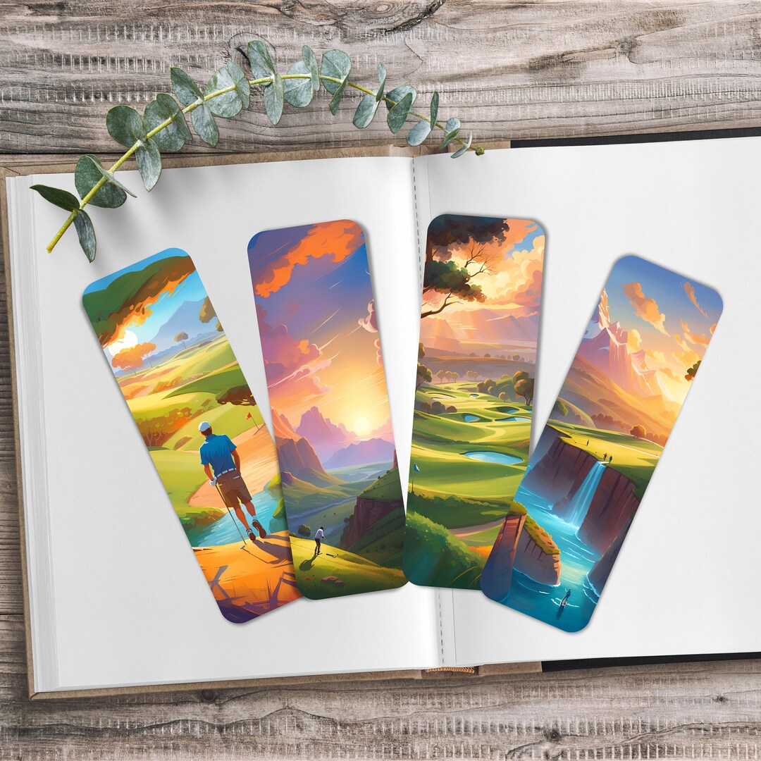 Golf Bookmarks Bookmark for Men Gift for Him Golf Gift Ideas Double ...