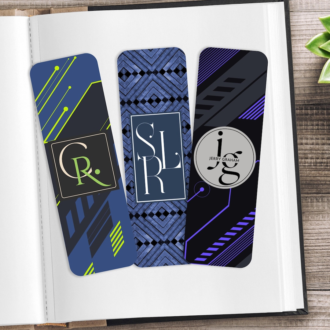 E Sport Video Gaming Bookmark Custom Monogrammed Name Bookmark for