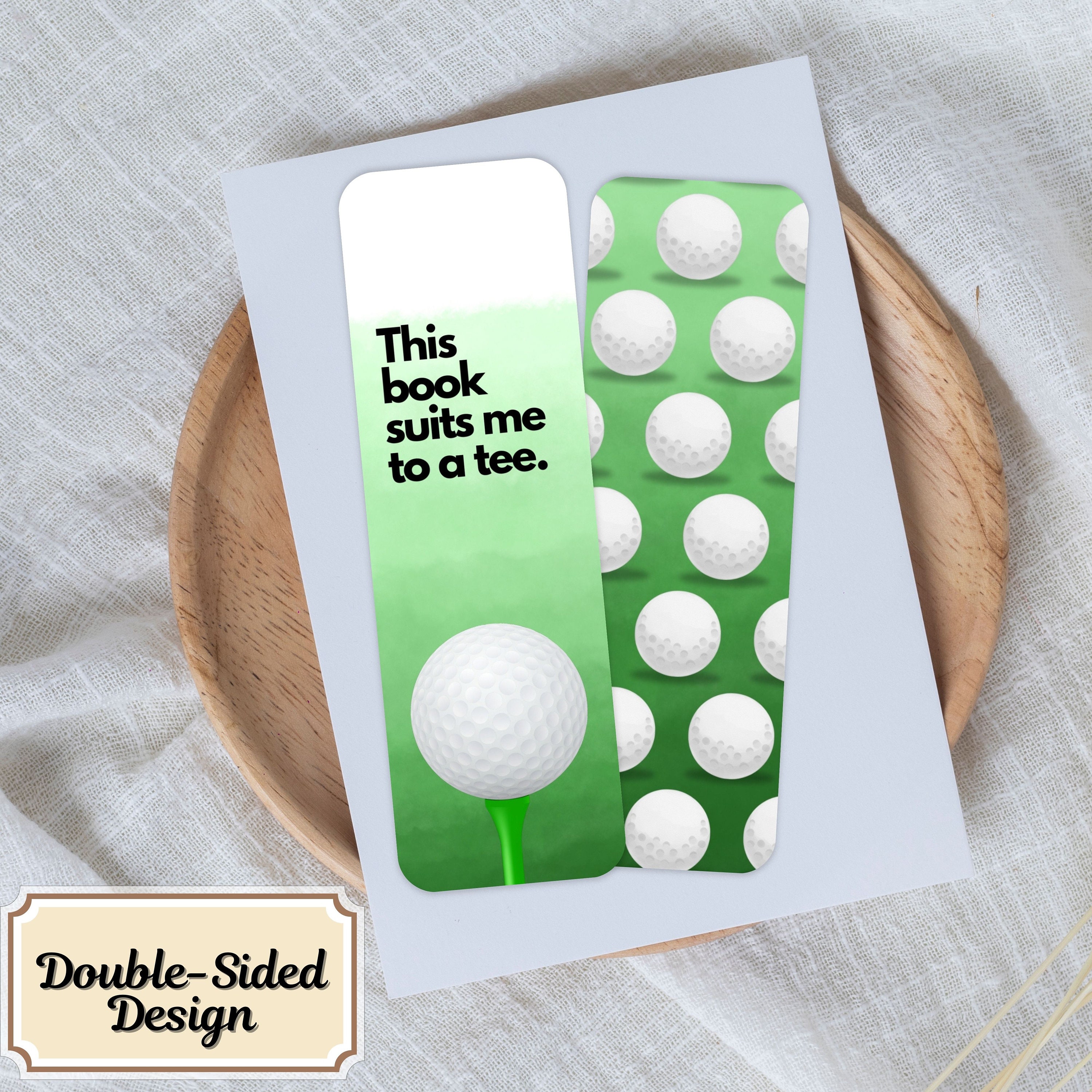 Golf Bookmarks Bookmark for Men Gift for Him Golf Gift Ideas Double ...