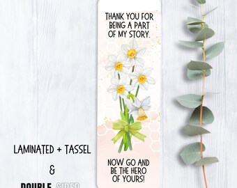 For Erica - Laminated Bookmark with Tassel + personalized design & message