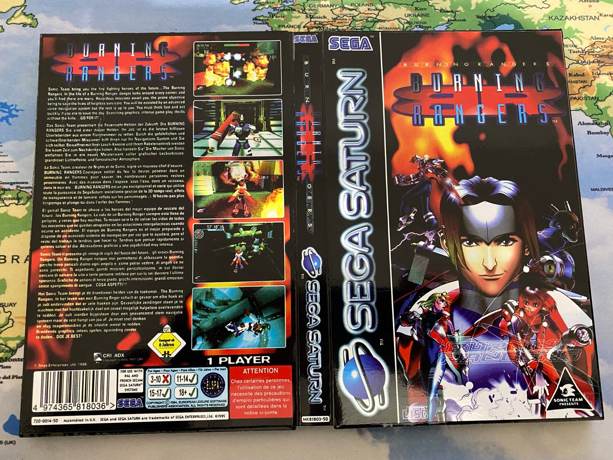 Burning Rangers - PAL Version - SEGA SATURN - the Cd Inside is