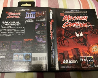 Spider-man and Venom: Maximum Carnage SEGA Genesis Mega Drive - Etsy