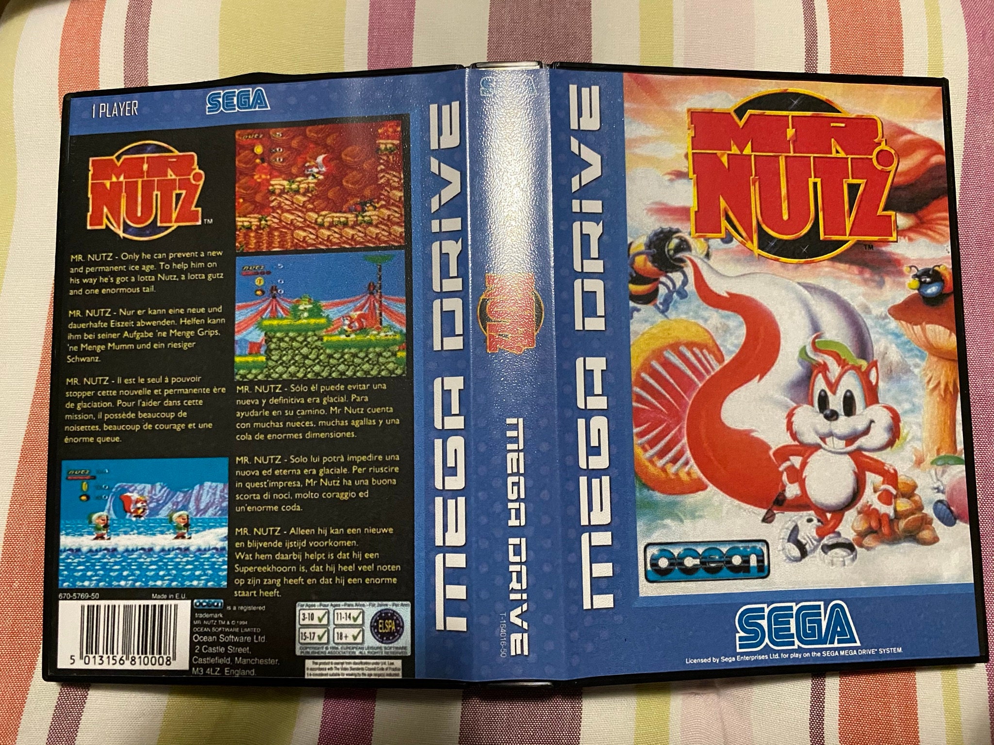Jeu Vidéo Mr. Nutz - Sega Megadrive, Version PAL, En Très Bon état