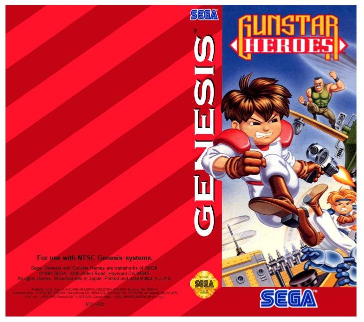 Gunstar Heroes - USA Version - SEGA Mega Drive GENESIS - Etsy Gunstar Heroes - USA Version - SEGA Mega Drive GENESIS - Etsy