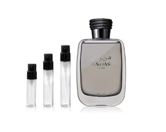 Rasasi Hawas Perfume Samples in glass atomizer