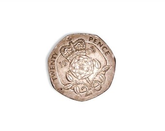 20 pence british vintage coin